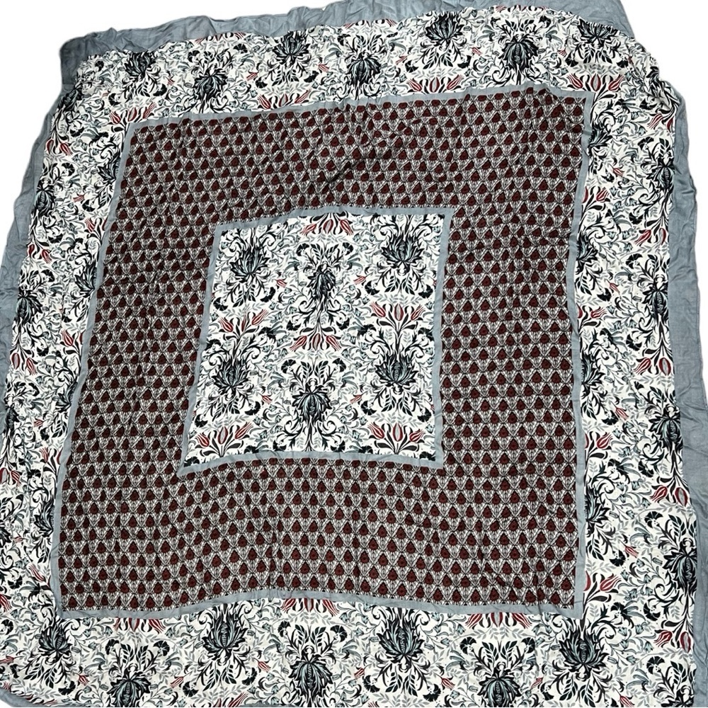 Loft Festival Floral and Blue Lightweight Scarf
